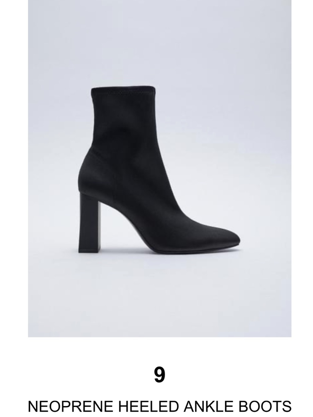 Zara black sock booties